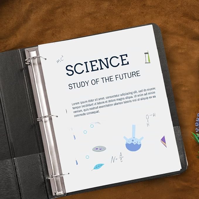 4 Pack of 2.5” Smooth Opening Angle D-Ring View Black Binders, Professional Presentation Folder for Standard Pages with Inside Pockets, and Customizable Clear View Binder PVC-Free