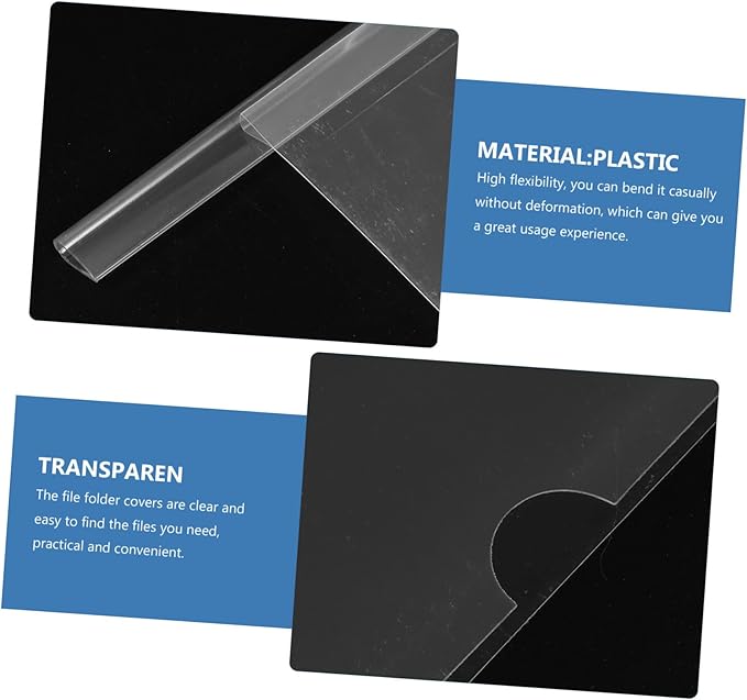 10Pcs Clear Report Covers with Slide Grip Binding Bars Multi-Function Plastic File Folders for Document Organization Anti-Splashing Surface and Portable Presentation Binders