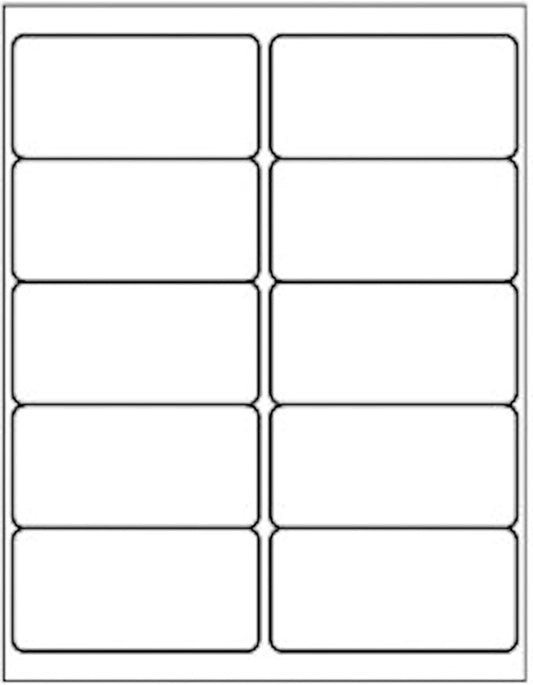 10 Up - 500 Sheets Shipping Address Labels - 2" x 4" - Total 5000 Labels