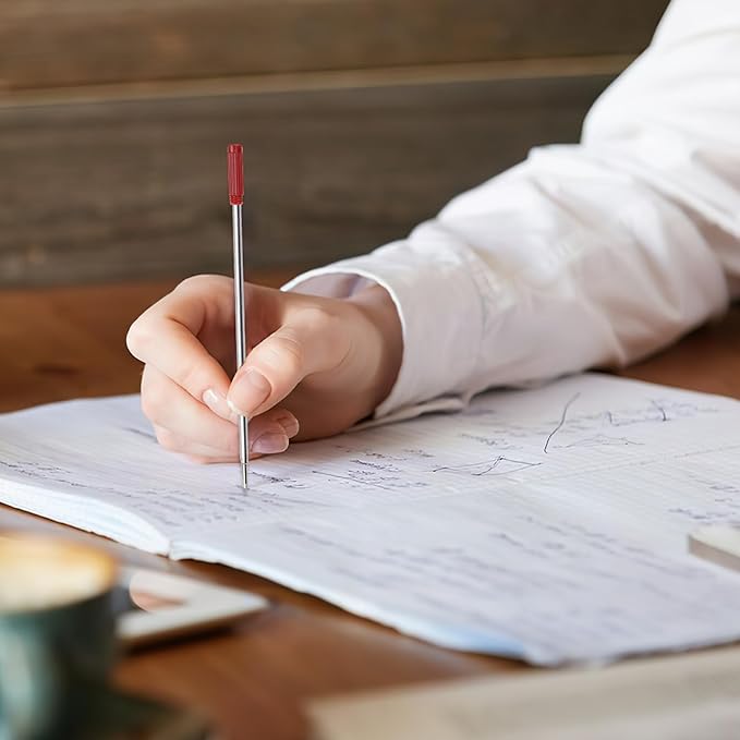 0.7 mm Ballpoint Ink Twist Pen Refills, 15 Pcs Medium Point Metal Smooth Writing Replaceable Ink Refill, Stationery Compatible for Cross Ballpoint Replacement (4.6in M) (Black+Red+Blue, 30)