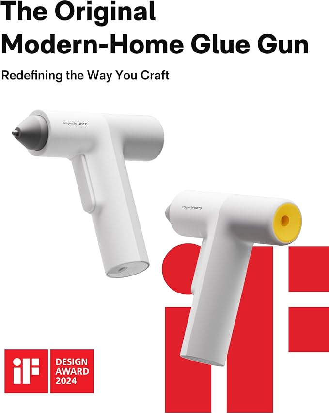 HOTO Cordless Auto Dispensing Glue Gun, Easyflow Hot Glue Gun with 40 Glue Sticks, 30s Fast Preheating, 3000mAh, Anti-Scald & Anti-Drip, Wireless/Wired, Ideal for DIY/Kids Crafts & Home Repairs