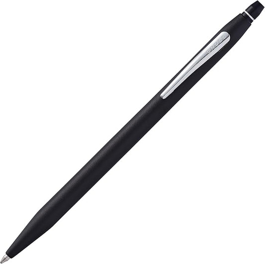 Cross Click Refillable Ballpoint Pen Presented in a Everyday Gift Box - Medium Point, Black Ink, Black & Chrome