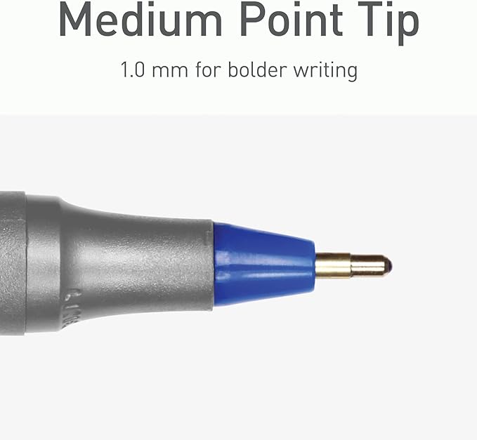 linc Pentonic Premium Ball Point Pen 1.0 mm Medium Point, 10-Count, Assorted Colors | Medium Point Featherlite Feel, Easy Flow Ink Technology, Sleek Matte Finish