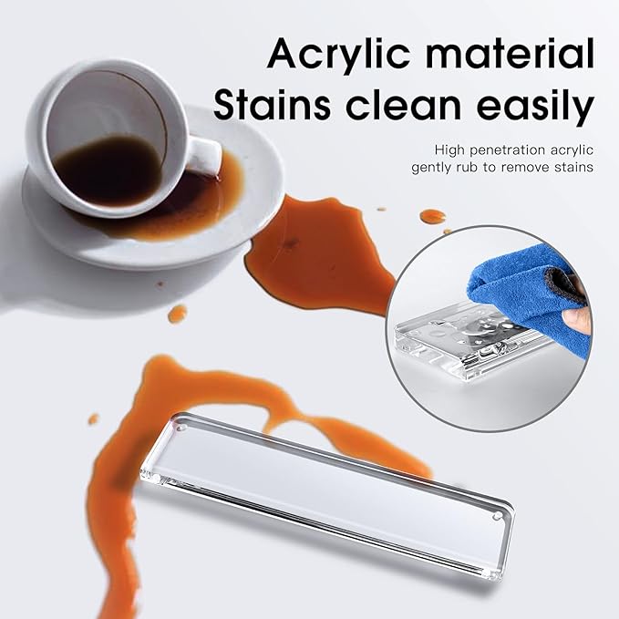 Acrylic Keyboard Wrist Rest，Mechanical Keyboards Ergonomic Palm Rest for Computer Keyboard,Anti-Slip Base,Wrist Pad for Laptop,Suitable for Offices, Homes, Games, Laptops and Computers Easy Typing