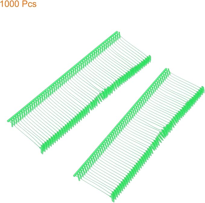 MECCANIXITY Standard Tagging Fasteners,Plastic Regular,Standard Label Gun Price Tagging Barbs for Garment Price Tag Label Tagging Barbs 25mm/1 Inch,Pack of 1000 Light Green