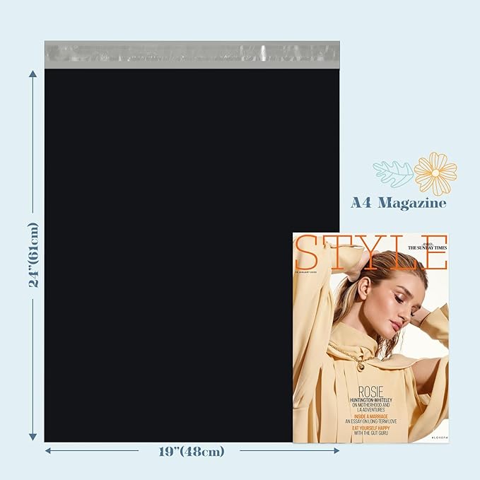 Fuxury 19x24 Inch 50 Pack Large Shipping Poly Envelopes Mailers,Self Adhesive Shipping Bags for Clothing,Waterproof and Flexible Package Shipping Bags for Small Business,Keep Items Protected