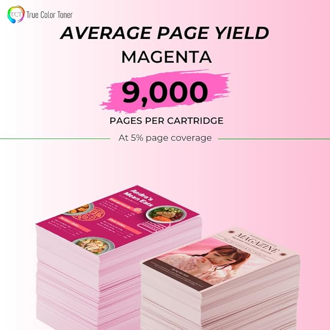 TCT TN439 Magenta Toner Cartridge - Compatible Replacement for Brother TN439 TN-439 TN439M Magenta Works with Brother HL-L8360CDW L8360CDWT MFC-L8900CDW L9570CDW Printers (9,000 Pages)