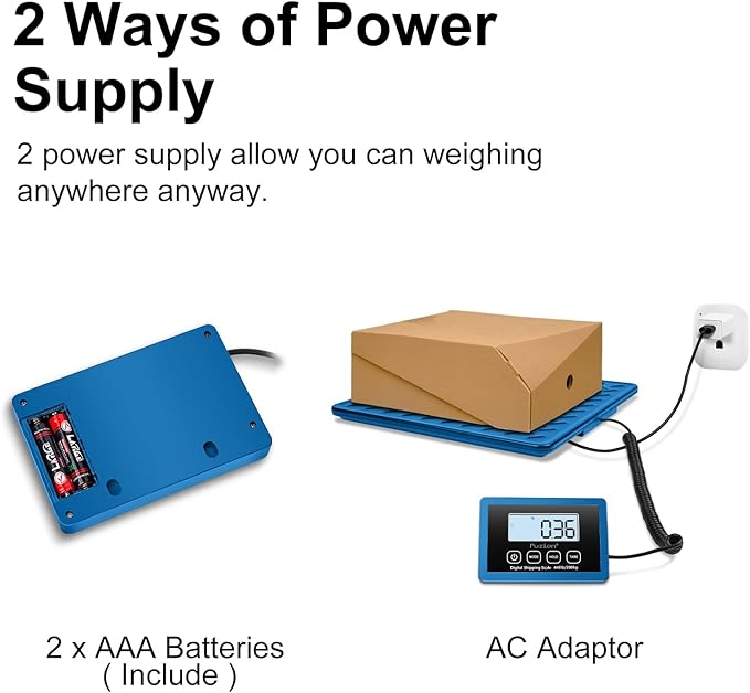 Fuzion Shipping Scale, 440LBs x 10g Postal Scale, Durable Alloy Steel Platform, Heavy Duty Scale for Packages, Postage, Luggage