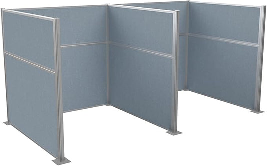 Versare Hush Panel Cubicle Kit | Workstation Partition Walls | Sound Dampening Cubicle Walls | Partitions for Desks