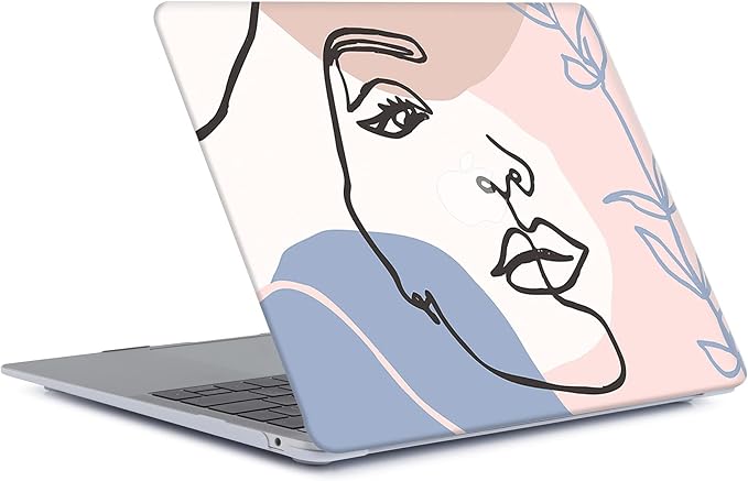 Case Compatible with MacBook Air 13 inch (Models: A1369 & A1466, Older Version 2010-2017), 2 in 1 Plastic Hard Shell Protective Case Cover & Keyboard Protector - Girl Pattern 1
