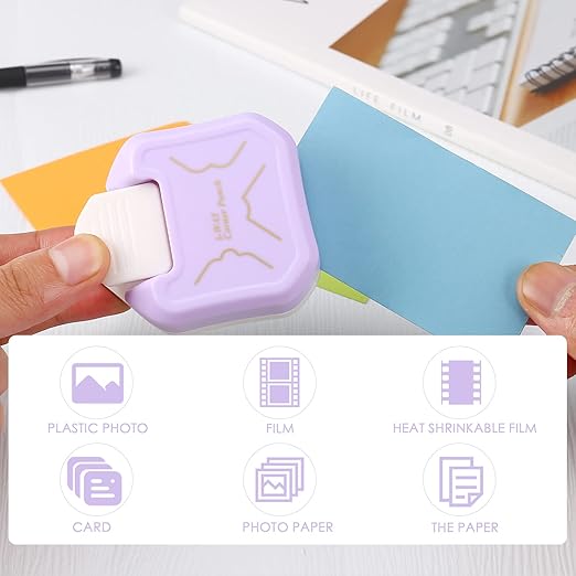 LOONENG 3 Way Beauty Shape Corner Punch, 3 in 1 Corner Paper Punch for Paper Crafts, Laminate, Cardstock, Business Card, DIY Projects, Photo, Card Making and Scrapbooking
