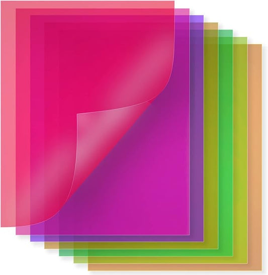 Binditek 20 Pack 10 Mil PVC Binding Presentation Covers, Letter Size, Square Corners, Un-Punched, Multi Color, Office Supplies