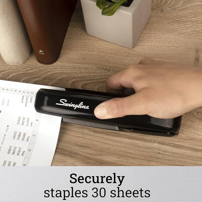 Swingline Stapler, 30 Sheet Capacity, 747 Business Stapler, Jam Free, Metal, Black (74732)