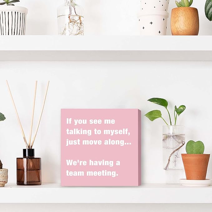 Pink Cubicle Decorations Office Desk Decor Accessories for Women Cute Office Cubicle Decor Pink Gifts for Women Coworker Friends Female Funny Sign Decorations
