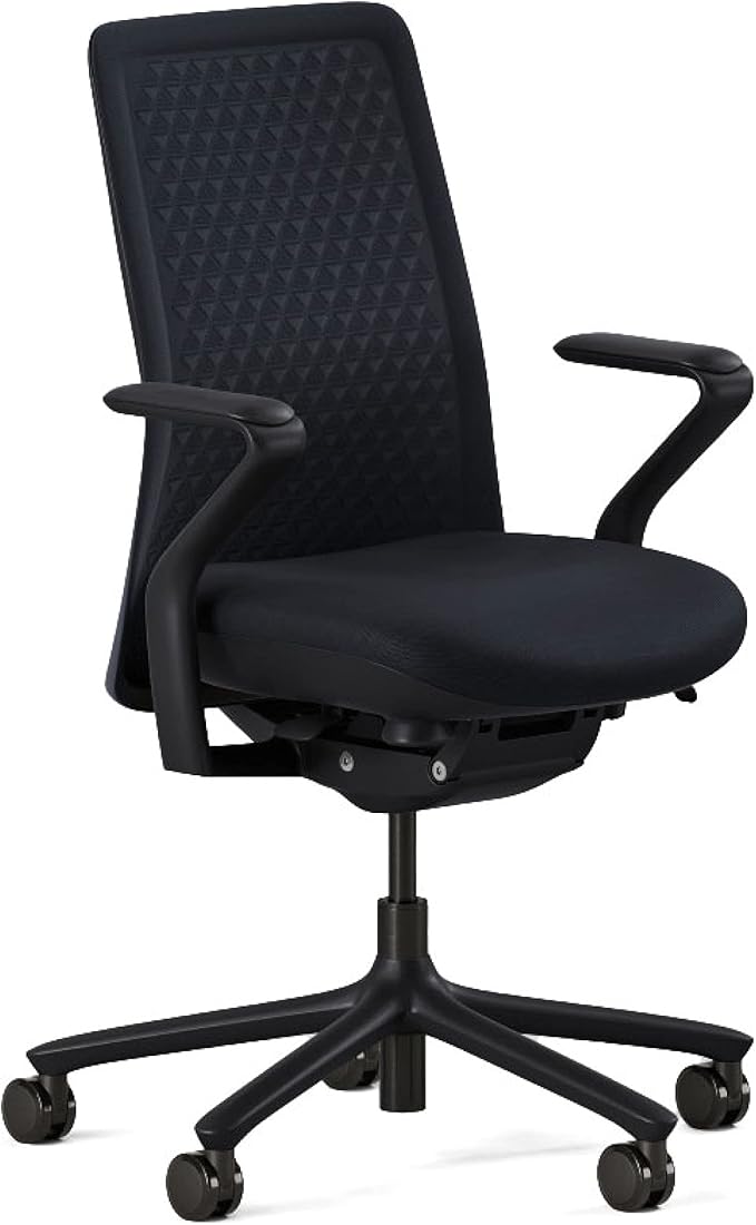 Branch Verve Chair - High Performance Executive Office Chair with Contoured Seat Back and Adjustable Lumbar Rest - High Density Foam Cushion with Aluminum Base - Up to 275 lbs - Galaxy