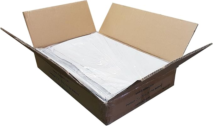 iMBAPrice 250 - 19x24 Premium Matte Finish White Poly Mailers Envelopes Bags (iMBA-7PM-250)