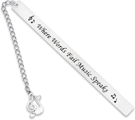 Music Bookmark Gifts for Music Lovers Bookish Bookworms Teacher's Day Graduation Gift for Teachers Students Back to School Birthday Christmas for Musicians Reading Lover Women Men