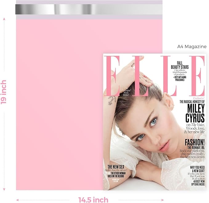 Metronic Poly Mailers 14.5x19 1000 PCS Light Pink, Strong Adhesive Shipping Bags for Clothing, Large Shipping Envelopes for Small Businesses, Mailers Poly Bags Packages Bags Bulk