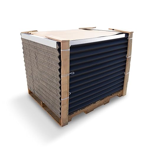 IDL Packaging Cardboard Edge Protectors 2" x 2" x 48", Full Pallet of 2800 pc, Black - V-Board Reinforced Corner Protectors - Regular-Duty Cardboard Corners for Shipping