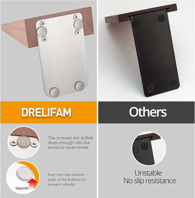 Wood Handmade Heavy Duty Bookends for Shelves Decorative Book Ends to Hold Books for Office