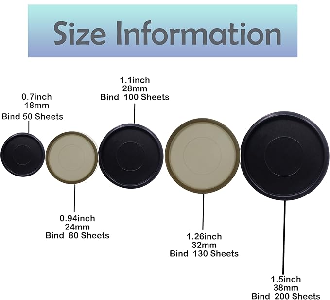 100pcs Discbound Notebook Discs DIY Planner Accessories fits for Tul,Levenger,Arc,Happy Planner,Talia(Black Smoke Black Mixed,1.1inch/28mm)