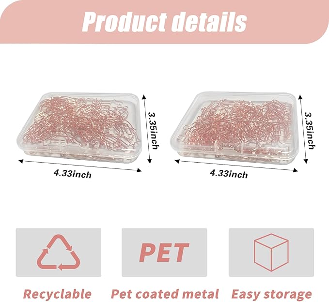 80 Pcs Rose Gold Animal Pig Creative Metal Paper Clips - Fun Pig School Supplies for Pig Lovers(Rose Gold Pig)
