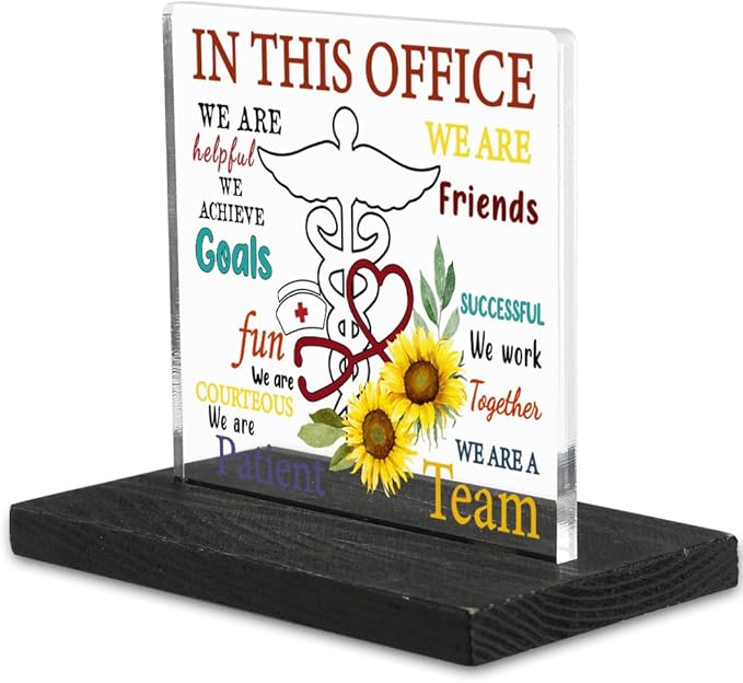 Teamwork Gift for Doctor Nurse, Inspirational Positive Quotes Decor for Medical Office Women Colleagues Team, In This Office We Are Passionate Teamwork, Best Team gifts Decorative Signs-DX339