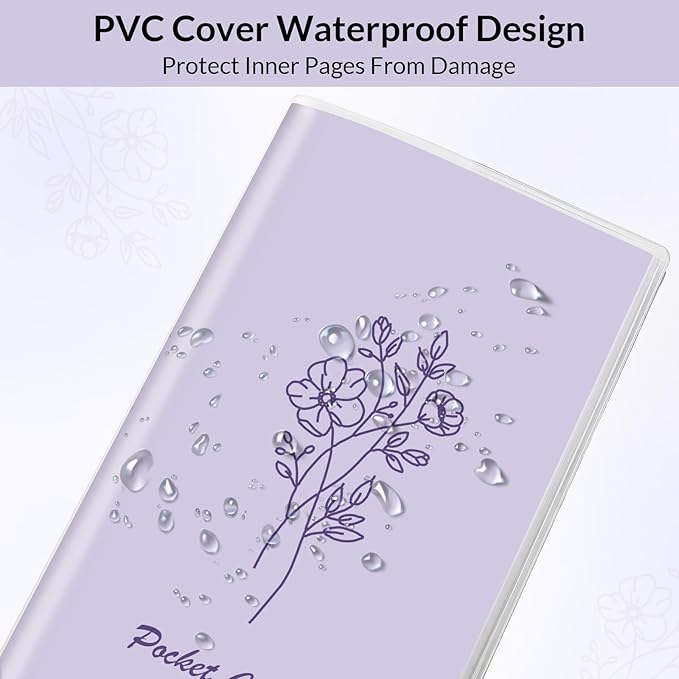 Pocket Calendar 2026-2027, Pocket Planner 2026-3.7" x 6.7" - Runs from July 2025 Until December 2027, Monthly Planner 2025-2027 with PVC Cover for Planning, Purple