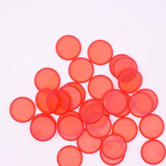 100pcs Discbound Notebook Discs DIY Planner Accessories fits for Tul,Levenger,Arc,Happy Planner,Talia(Transparent Red,0.94inch/24mm)