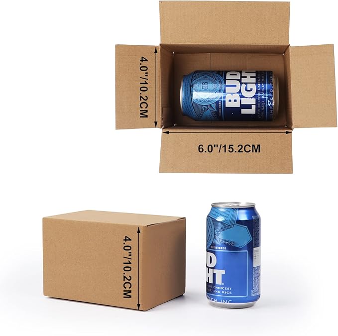 CRUGLA 40 Packs 6x4x4 Shipping Boxes Corrugated Cardboard Boxes Mailers Shipping Box for Packaging Small Business