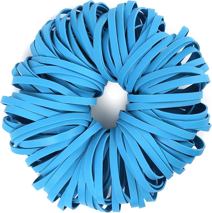 AMUU Rubber Bands Size # 64 Blue 0.5bl Rubber Band 110pcs #64 rubber band for Office Supplies Home money File Folders Strong Elastic Rubber Bands