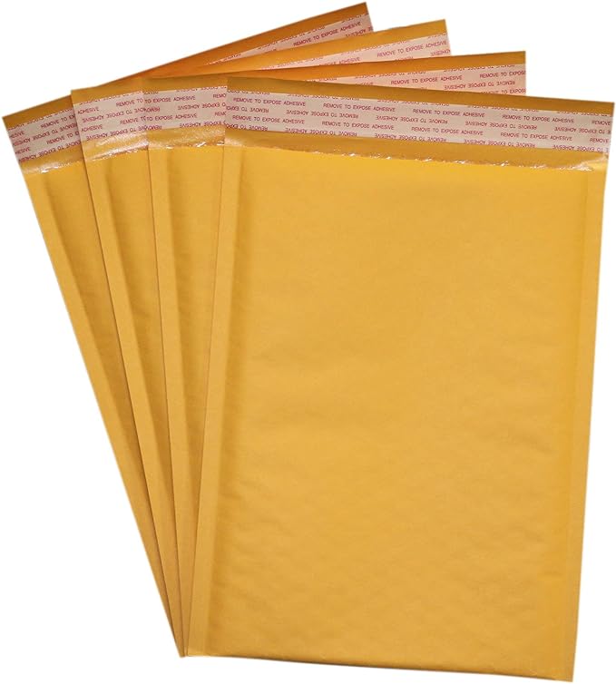 Secure Seal #4 9.5x14.5 Kraft Bubble Mailers Padded Shipping Envelopes (Pack of 100)