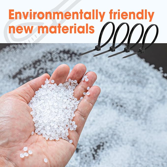 5000 PCS Zip Ties 4 Inch, Small Cable Ties with 18lbs Tensile Strength, Black Zip Ties for Indoor and Outdoor Use, Wire Ties, Black