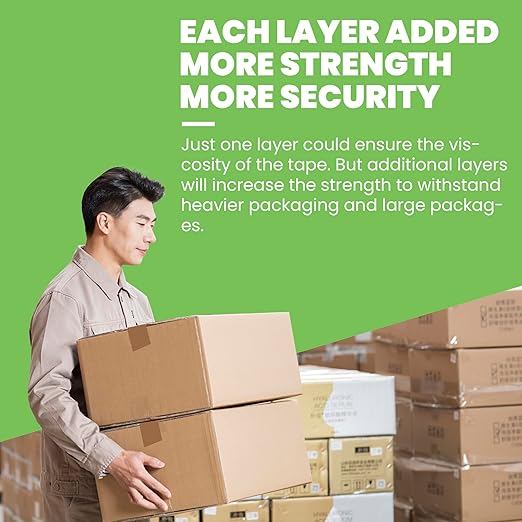 TAPEBEAR Eco-Friendly Kraft Paper Tape, Biodegradable Heavy Duty Packing Tape 2Inch x 55Yard, Recyclable Packaging Tape Self Adhesive Box Tape for Shipping, Sealing, Moving & Masking, 6Rolls