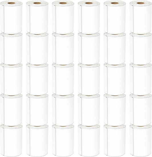 L LIKED 7,500 PCS 4"x 6" Direct Thermal Labels White Perforated Shipping Label, Compatible with Zebra, Rollo, Jadens, Nelko, 250 Labels per Roll, 30 Rolls