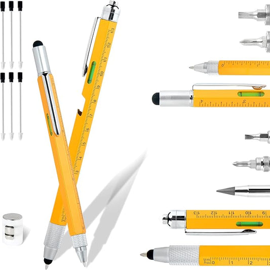 Dad Gifts for Fathers Day, Hongred 2PCS Multitool Pen, Stocking Stuffers for Mens Gifts for Him Husband, Father's Day for dad, Birthday for Men, Tools Cool Gadgets,Office Gift