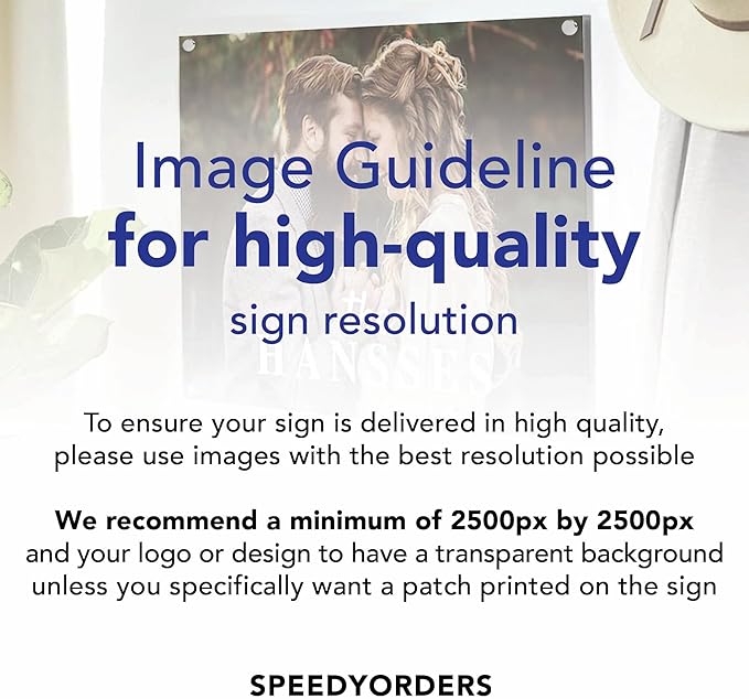 Custom Outdoor Metal Sign, Personalized Aluminum Safety and Business Signs, Waterproof (Picture, 30x24 In) - White