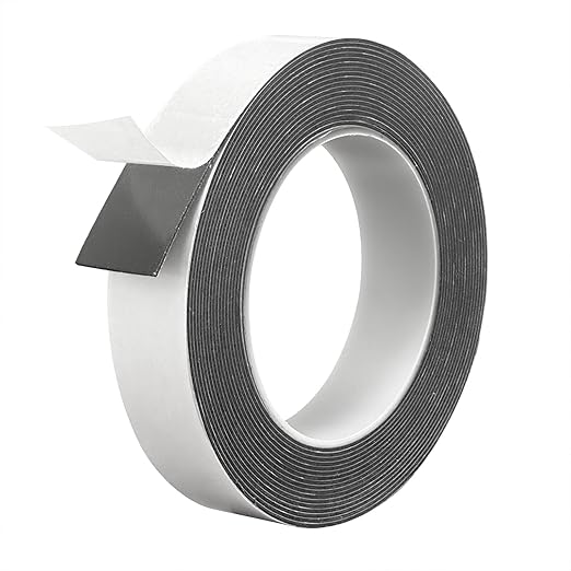 Damage Free Removable Wall Tape 18ft, Heavy Duty Double Sided Tape Black, Picture Hanging Strips Replacement, Mounting Tape Adhesive Strips