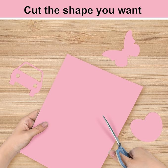 OcePor 50 Sheets Pinks Valentine's Day Cardstock Paper, Colored Printer Paper 8.5 x 11, Card Stock Thick Construction for Craft,Scrapbook，Office Printing, Invitations, Certificates，92 lb/250gsm