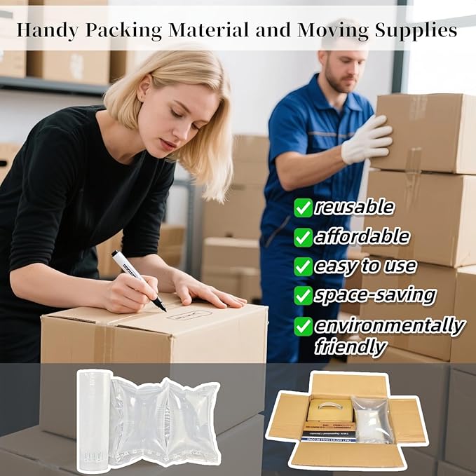 Large Air Pillows for Shipping Inflatable Air Bags for Packing Purse Shaper, 8.2" X 11.8" Air Pockets for Packaging Moving Supplies Box Filler Alternative to Packing Peanuts, 100Count