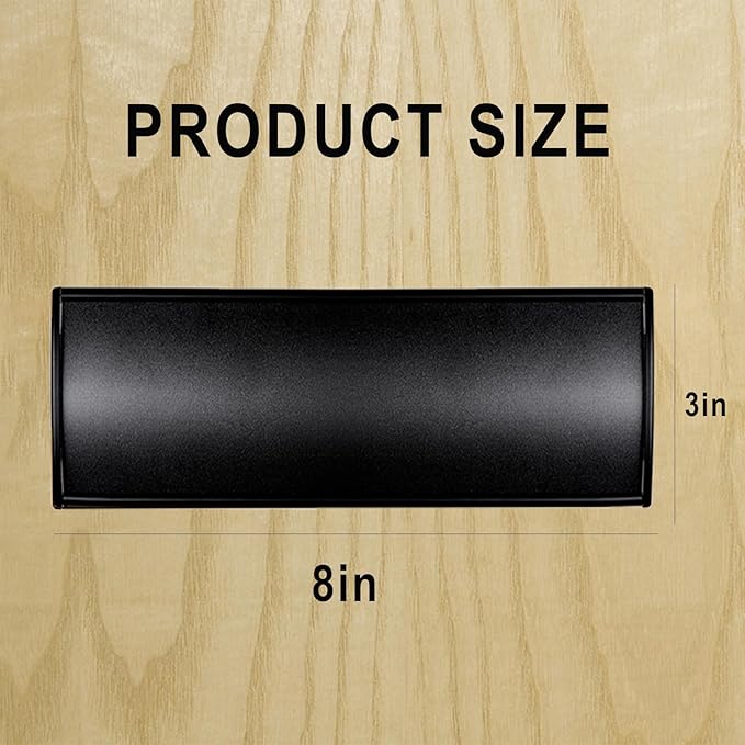 5Pcs Office Name Plates Holder for Doors, 3” X 8” Curved Wall Mount Door Sign Holder, Black Aluminum Sign Holder for Office Wall with Plastic Film and Adhesive Tape