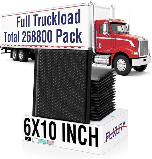 Fuxury Bubble Mailers 6x10" 268800 Pack Black Padded Envelopes Usable Size 6x9" Thick Mailing Envelopes Bubble Opaque Padded Mailers Shipping Bags for Mailing Jewelry Makeup Small Business#0