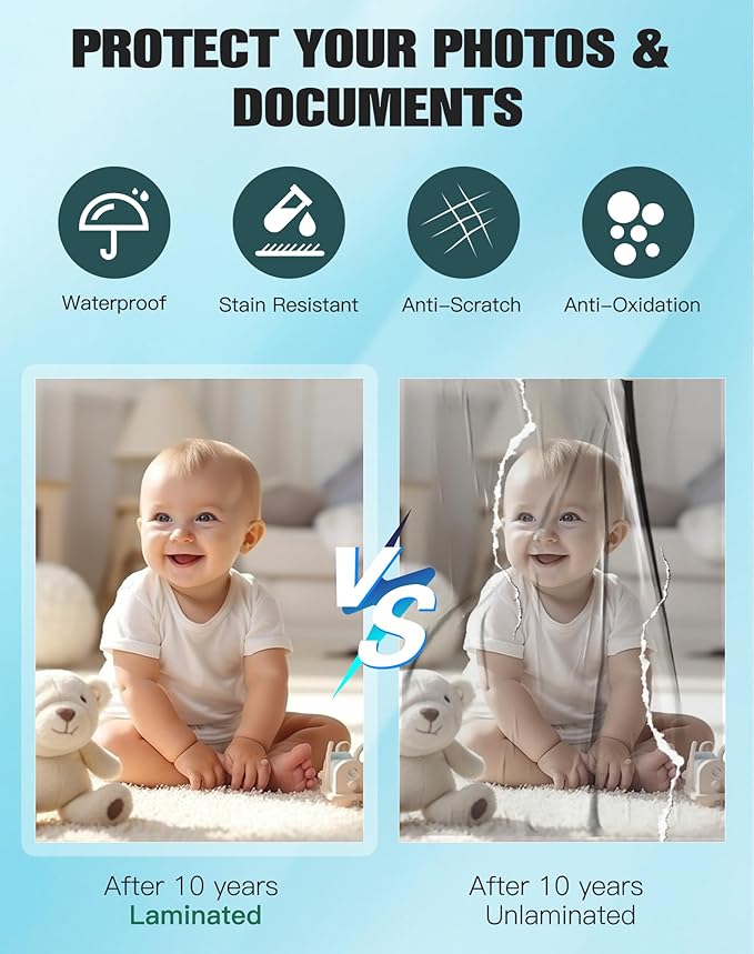 13 Inch Laminator Machine with Auto Paper Feed, Never Jam A3 Thermal & Cold Lamination, 20 Laminating Sheets, 10-in-1 Laminator with Cutter, Trimmer & Corner Rounder for Office School Home Use White