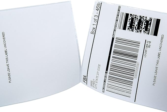 L LIKED 6000 Fanfold 4" x 6" Direct Thermal Labels, with Perforated line for Thermal Printers - Compatible with Zebra & Rollo Printer