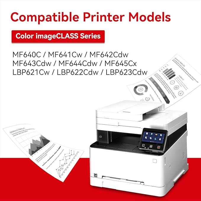 MYTONER 054H Black Toner Cartridge Compatible Replacement for Canon 054H 054 CRG-054H CRG-054 for Color imageCLASS MF644Cdw MF642Cdw LBP622Cdw MF641Cw Printer (1 Pack)