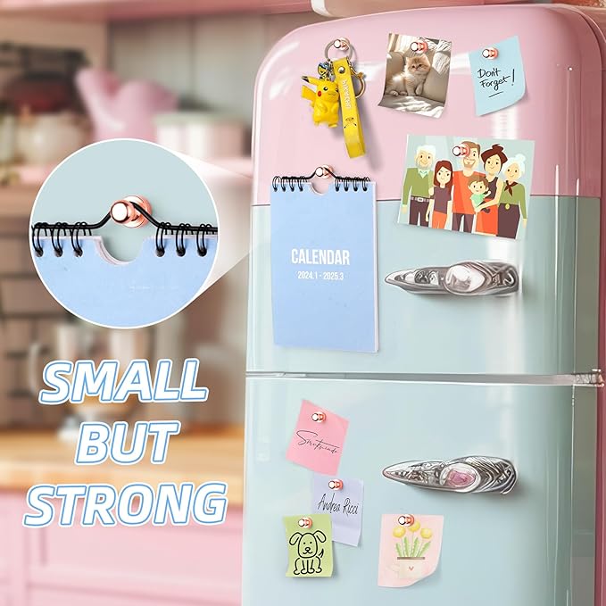 VNDUEEY 20 Pcs Rose Gold Strong Refrigerator Magnets, Ideal for Office, Classroom, Whiteboard, Fridge Magnets