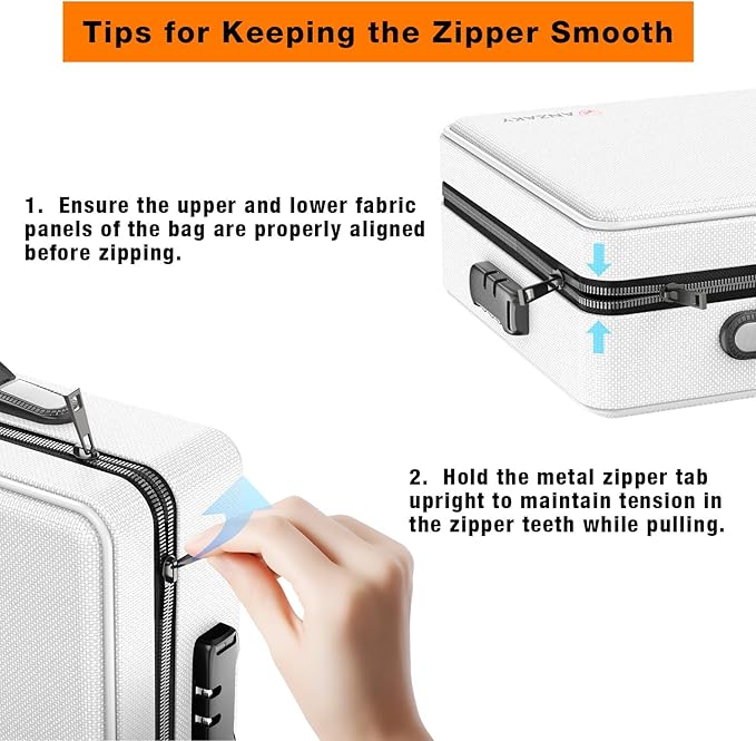 Fireproof Document Box with Fireproof Zipper, Hard Inner Shell Fireproof Document Bag with Lock, Fireproof Water Resistant Important Document Organizer 16 inch Laptop File Briefcase (Silver)