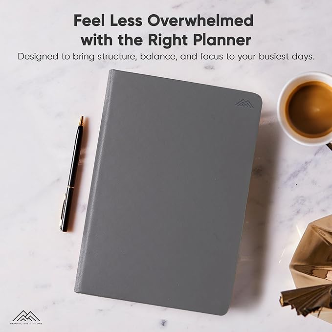 Hourly Planner & Appointment Book (8.5” x 11”) - Premium Hourly Planner with Daily Schedule & 30-Minute Time Slots for Better Time Management by PRODUCTIVITY STORE (A4, Gray)