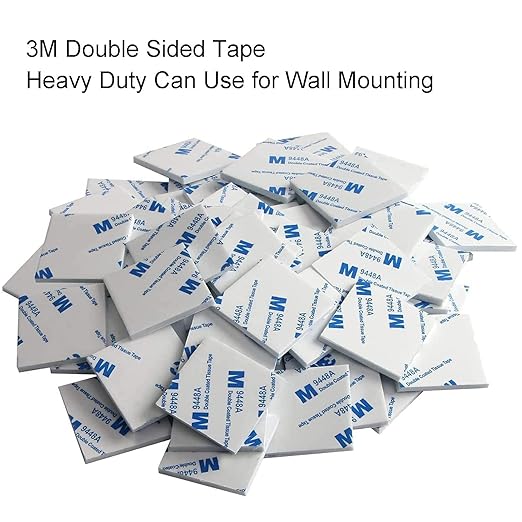 200Pcs 3m Square Double Sided Foam Tape,27x27mm Strong Adhesive Heavy Duty Mounting Stickers for Photo Albums, Hooks, Mirrors, Bookcases.
