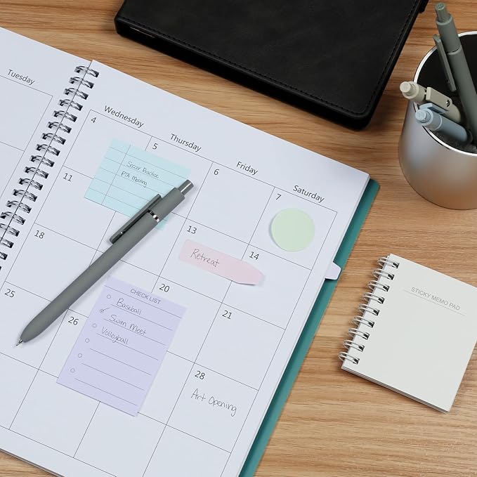 Redi-Tag Small Notebook with Sticky Notes and Flags, Portable Notepad with Adhesive Notes and Flags, Assorted Pastel Colors, 3" x 3", 180 Memos per Notebook (1009679)